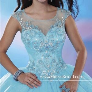 Gorgeous Sequined Blue Prom Dress